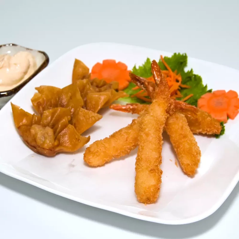 Grilled pork and spring rolls on rice vermicelli, Okotoks AB