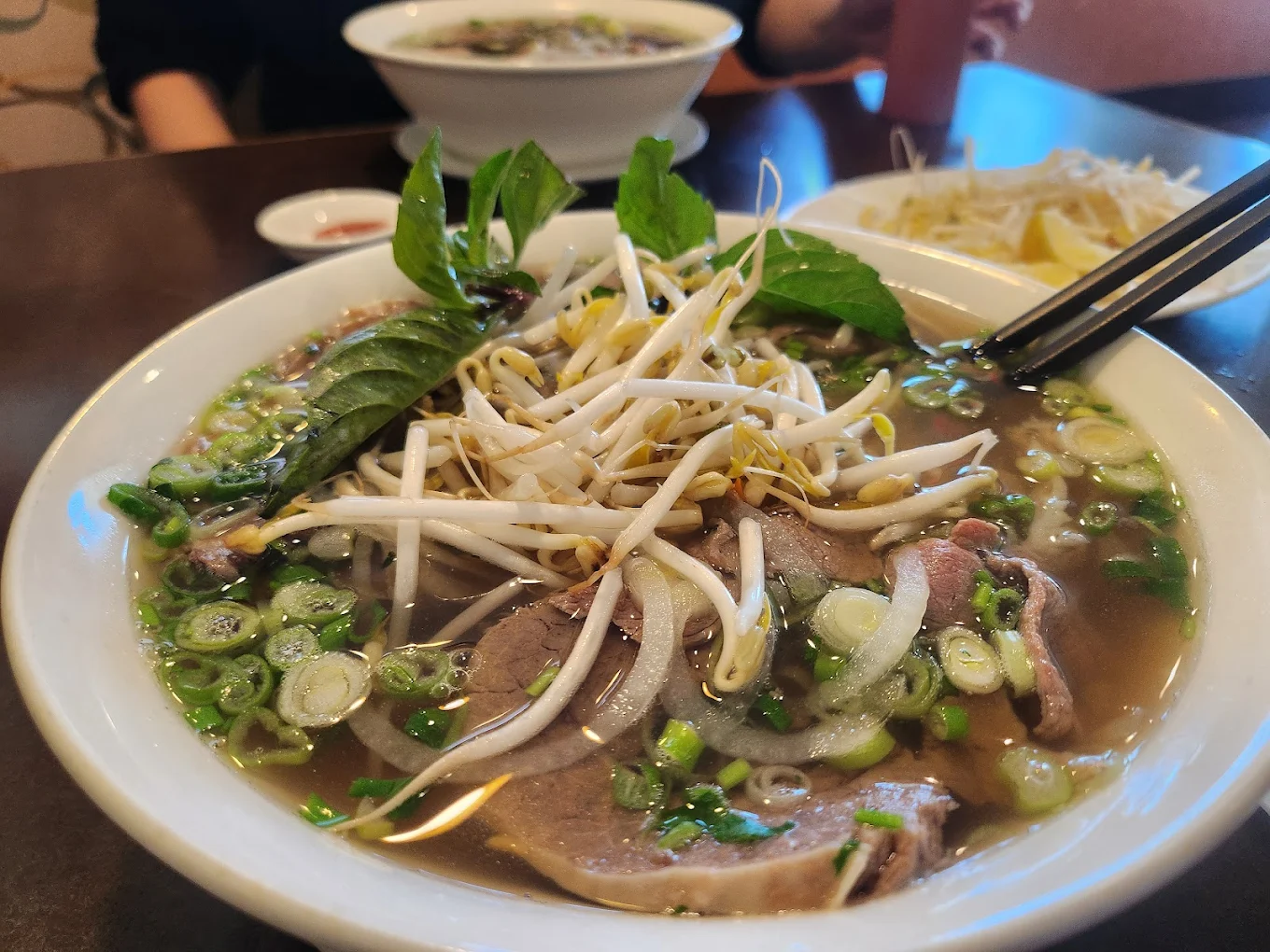 Vietnamese pho beef noodle soup at Saigon Sun, Okotoks AB