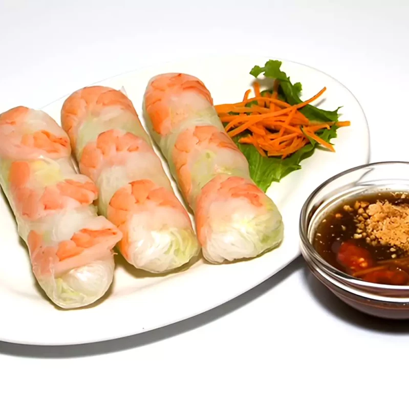 Fresh Prawn Salad Rolls (gỏi cuốn) at Saigon Sun Okotoks